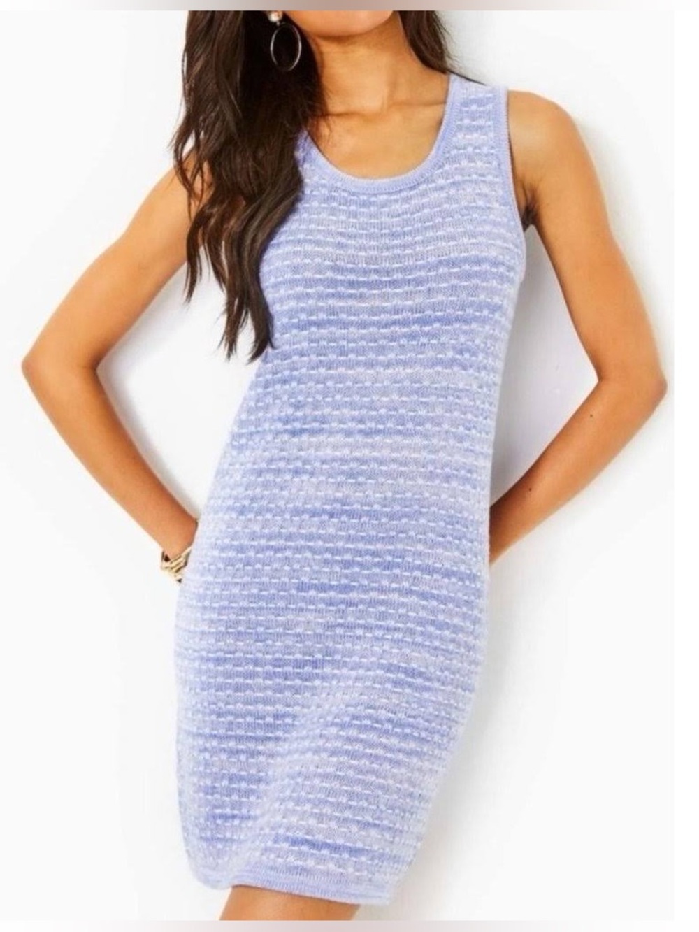 LILLY PULITZER Carlow Tweed Knit Sweater Dress Lark Lilac Metallic Marl XLarge